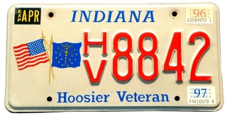 Indiana 1997 - tablica z USA