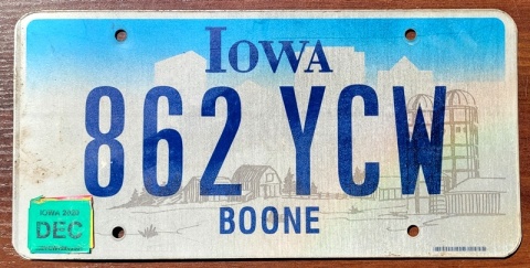 Iowa 2020 - tablica z USA