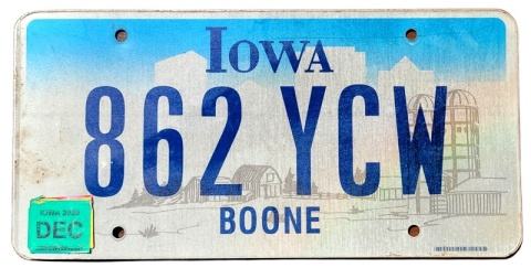 Iowa 2020 - tablica z USA