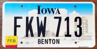 Iowa 2019 - tablica z USA
