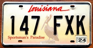 Louisiana 2024 - tablica z USA
