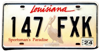 Louisiana 2024 - tablica z USA