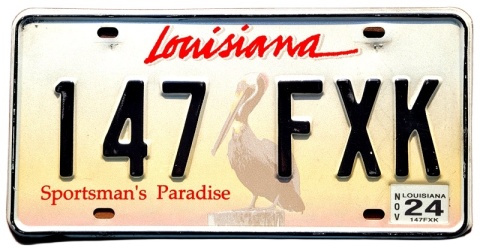 Louisiana 2024 - tablica z USA