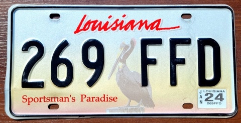 Louisiana 2024 - tablica z USA