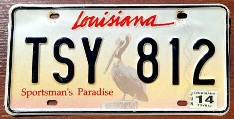 Louisiana 2014 - tablica z USA
