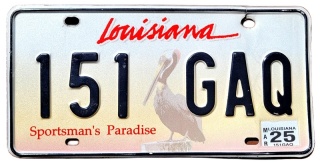 Louisiana 2025 - tablica z USA