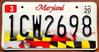 Maryland 2020 - tablica z USA