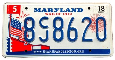 Maryland 2018 - tablica z USA