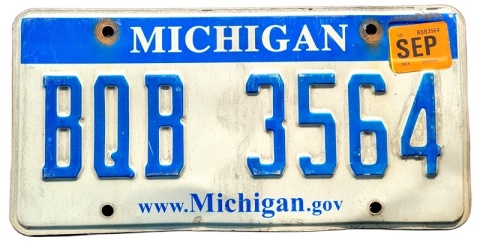 Michigan 2015 - tablica z USA