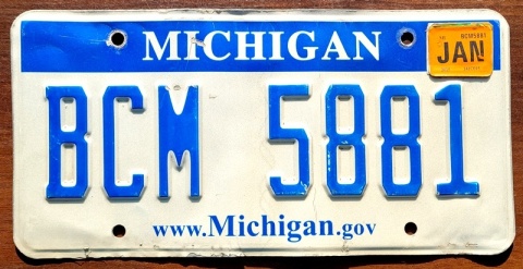 Michigan 2015 - tablica z USA