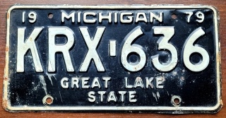 Michigan 1979 - tablica z USA