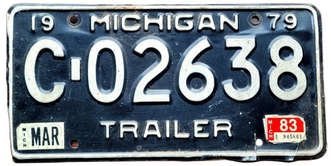 Michigan 1979/83 - tablica z USA