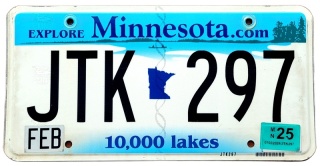 Minnesota 2025 - tablica z USA