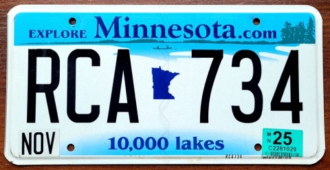Minnesota 2025 - tablica z USA