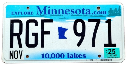 Minnesota 2025 - tablica z USA