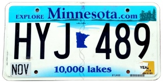 Minnesota - tablica z USA