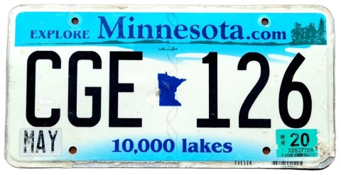 Minnesota 2020 - tablica z USA