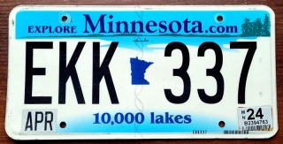 Minnesota 2024 - tablica z USA
