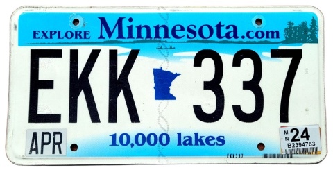 Minnesota 2024 - tablica z USA