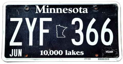 Minnesota - tablica z USA