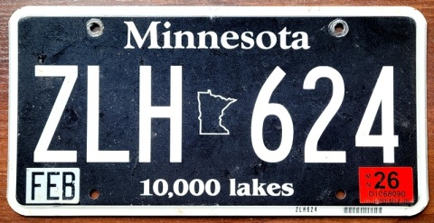 Minnesota 2026 - tablica z USA