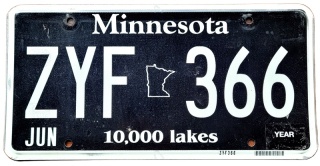 Minnesota - tablica z USA