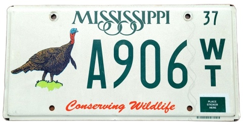 Mississippi - tablica z USA
