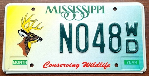 Mississippi - tablica z USA