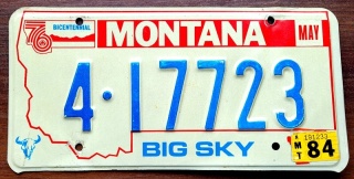 Montana 1976/84 - tablica z USA