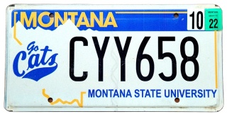 Montana 2022 - tablica z USA