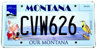Montana - tablica z USA