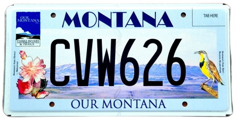 Montana - tablica z USA