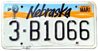 Nebraska 1993 - tblica z USA