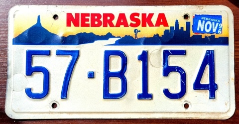 Nebraska 1996 - tblica z USA