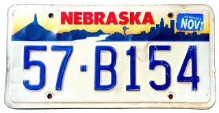 Nebraska 1996 - tblica z USA