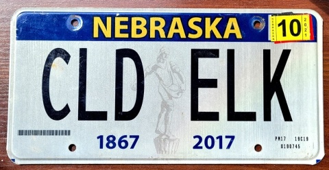 Nebraska 2021 - tablica z USA
