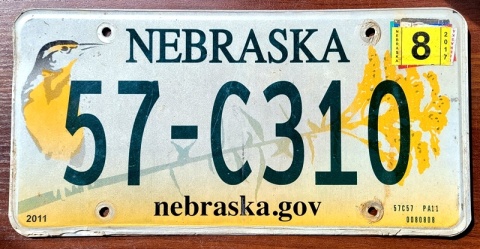 Nebraska 2017 - tablica z USA