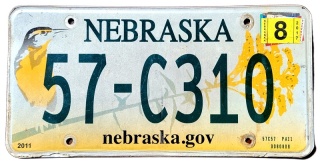 Nebraska 2017 - tablica z USA