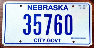 Nebraska - rządowa - tablica z USA