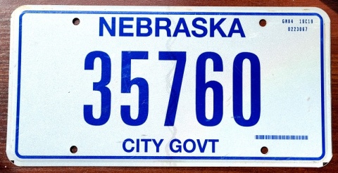 Nebraska - rządowa - tablica z USA