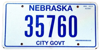 Nebraska - rządowa - tablica z USA