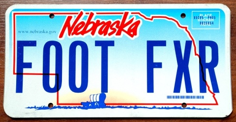 Nebraska - personalna - tablica z USA