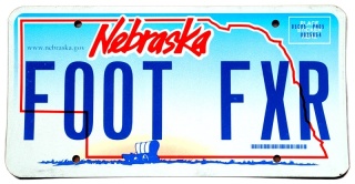 Nebraska - personalna - tablica z USA