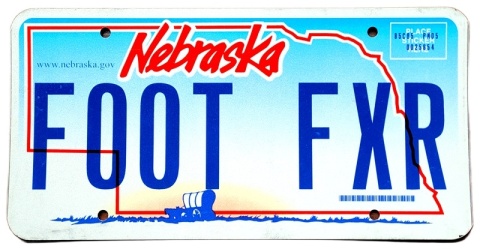 Nebraska - personalna - tablica z USA
