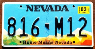 Nevada 2022 - tablica z USA