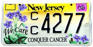 New Jersey 2001 - tablica z USA