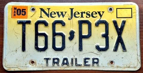 New Jersey 2005 - tablica z USA