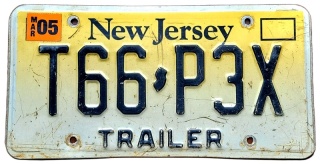 New Jersey 2005 - tablica z USA