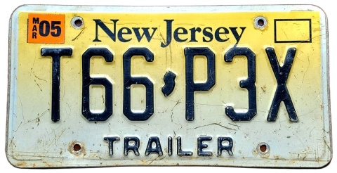 New Jersey 2005 - tablica z USA
