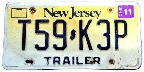 New Jersey 2011 - tablica z USA